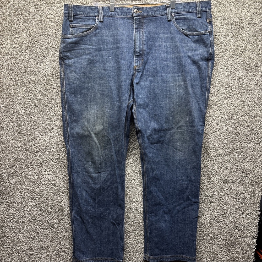 Duluth Trading Co Ballroom Flex Blue Jeans Mens 46X34 Workwear Canvas Chore Pant